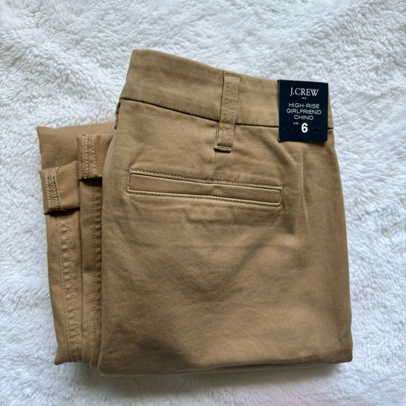 J. Crew High-Rise Girlfriend Chino Pant 6 | Camel | NEW - Picture 4 of 6